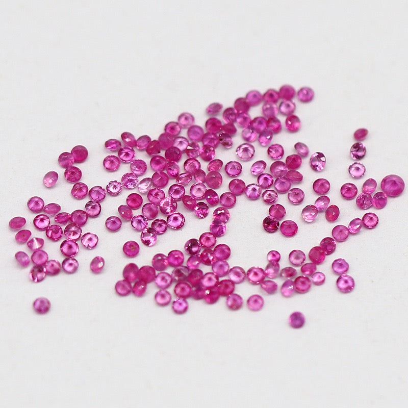 Natural Ruby｜Round |5 Pcs｜Size: 0.8-1.35mm