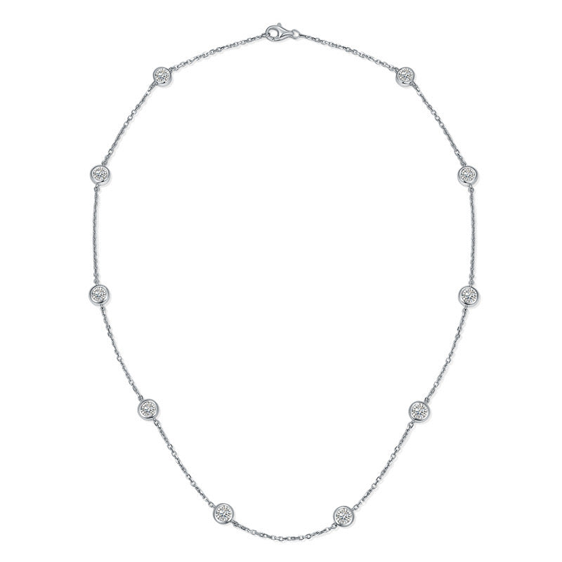 Moissanite Necklace GRA Certified D Color｜S925 Sterling Silver