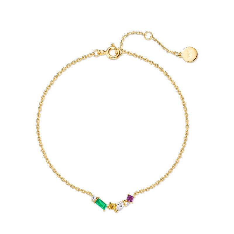 Rainbow Bracelet | S925 Sterling Silver 10K Gold Plated