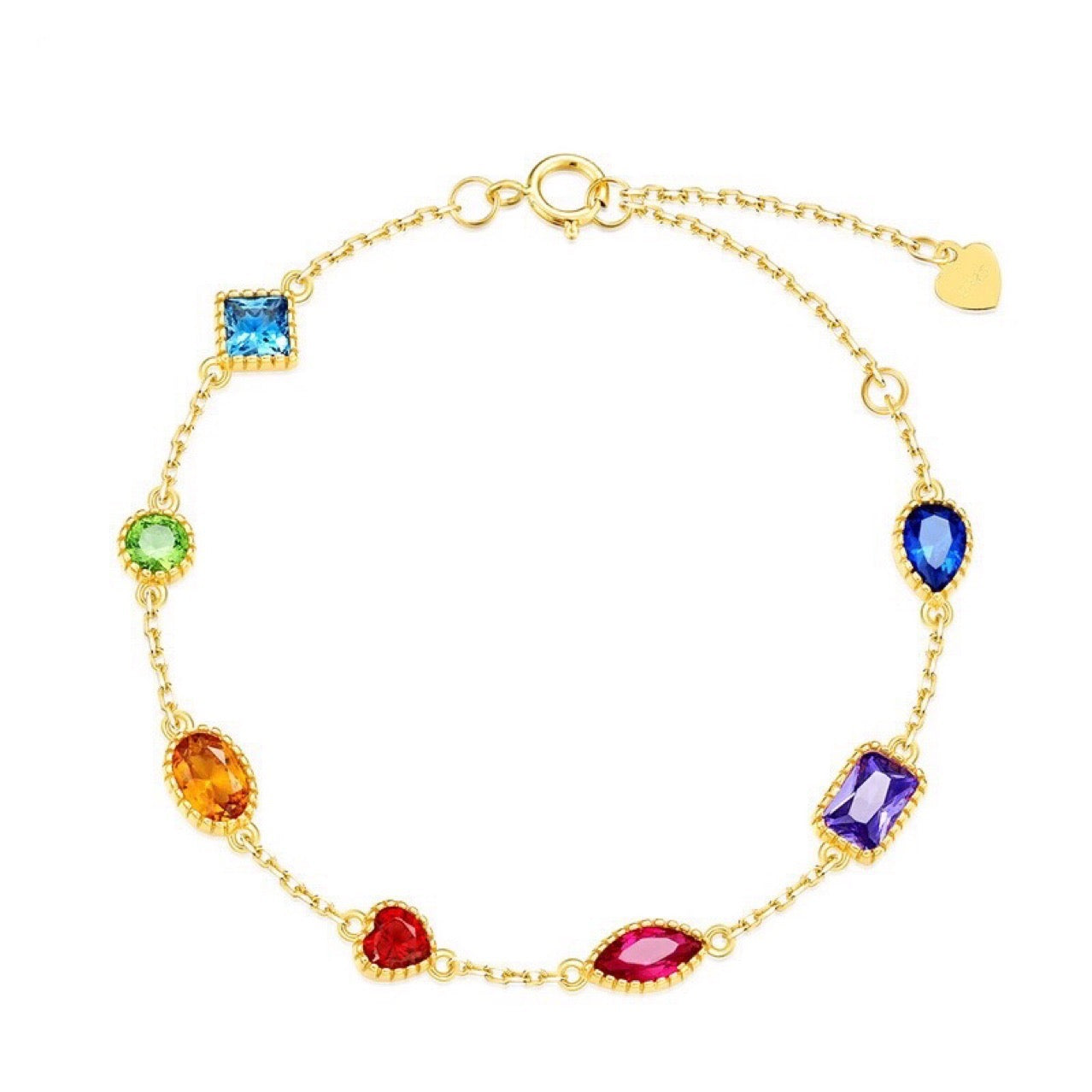 Colorful  Candies Bracelet｜S925 Sterling Silver 9K Gold Plated